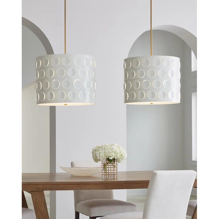 kate spade new york Dottie 3 - Light Dimmable Drum Chandelier