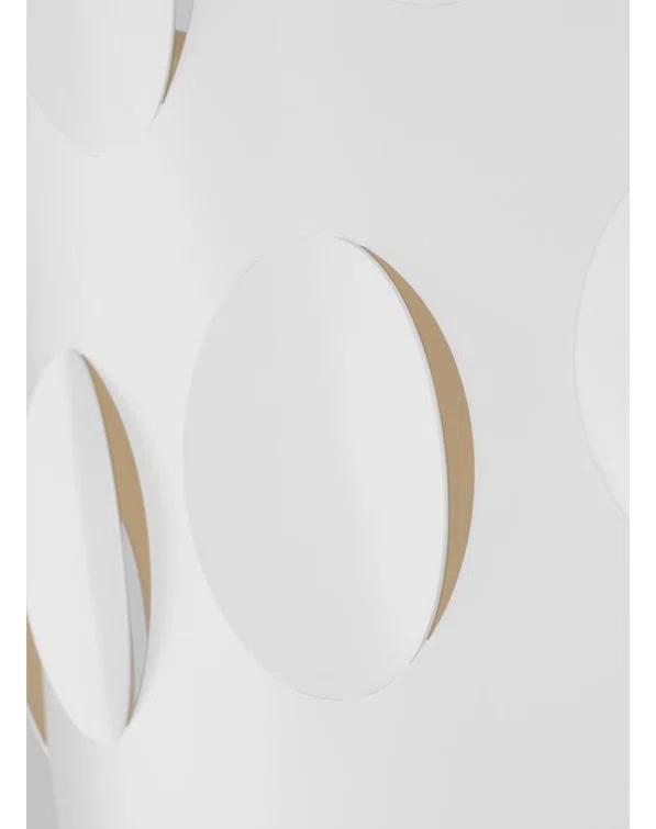 Dottie Polished Nickel Drum Flush Mount with Etched Glass Diffuser