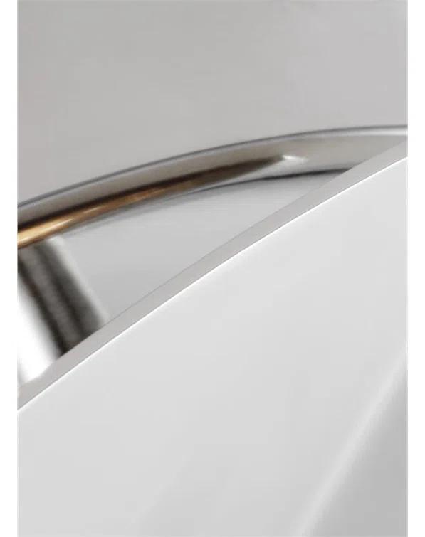 Dottie 7" Circle Polished Nickel Dimmable LED Sconce