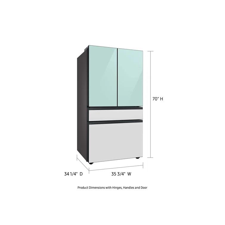Bespoke 4-Door French Door Refrigerator (29 cu. ft.) with Beverage Center™ - Middle and Bottom Panels