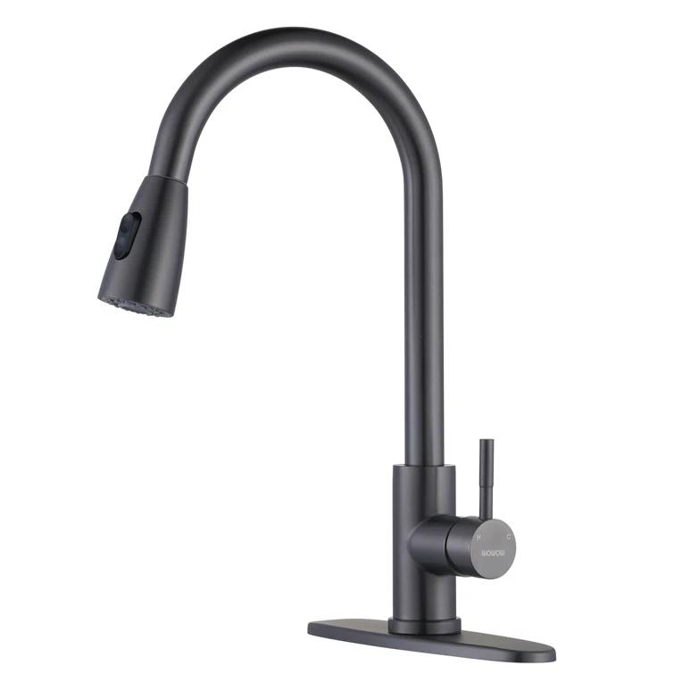 High Arc Pull Down Kitchen Faucet with Sprayer