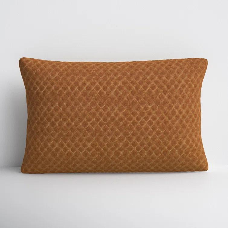 Floretta Embroidered Cotton Lumbar Throw Pillow