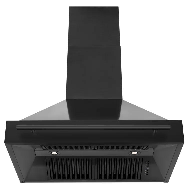 ZLINE ZLINE 36 in. Black Stainless Steel Range Hood W/ Black Stainless Steel Handle (BS655-36-BS) BS655-36-BS
