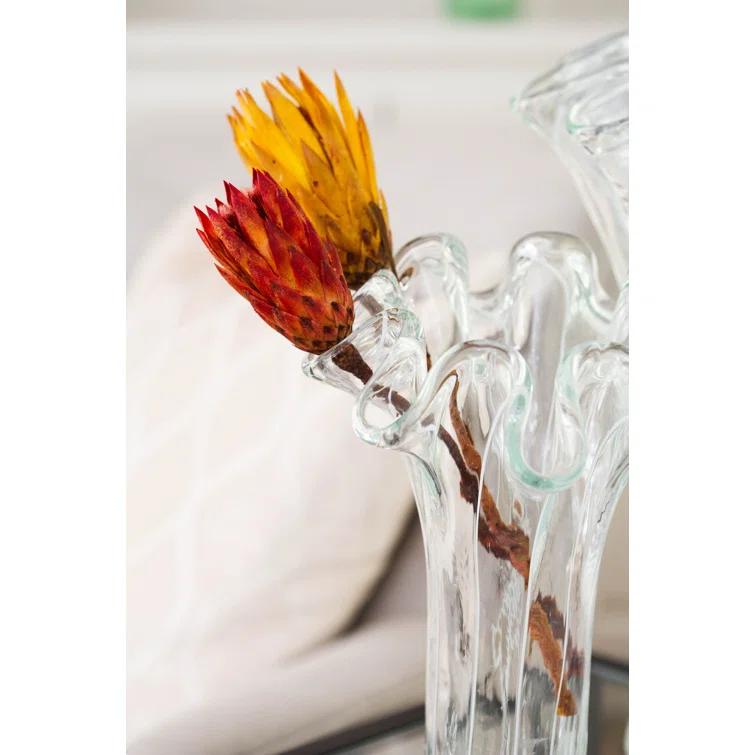VIETRI Onda Handmade Glass Table Vase