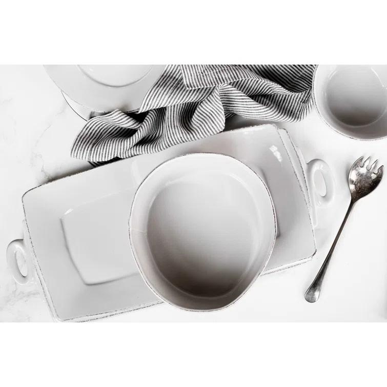 VIETRI Lastra 16 Piece Handmade Stoneware Dinnerware Set - Service for 4 (Set of 16)