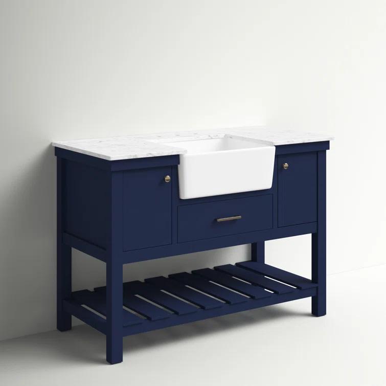 Pelaghia 48'' Single Bathroom Vanity with Marble Top