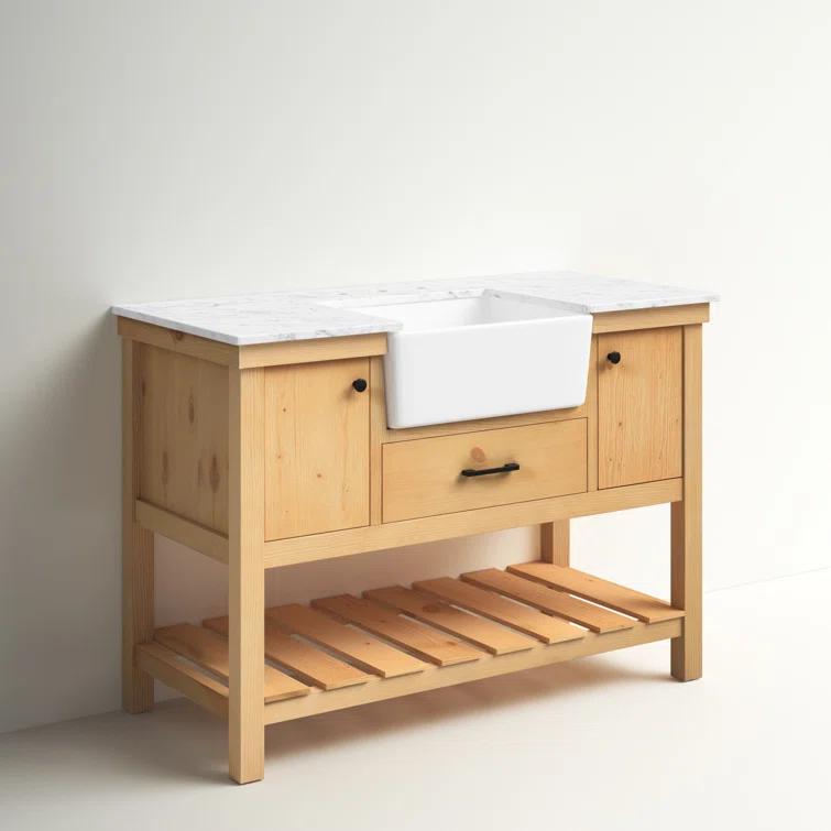 Pelaghia 48'' Single Bathroom Vanity with Marble Top