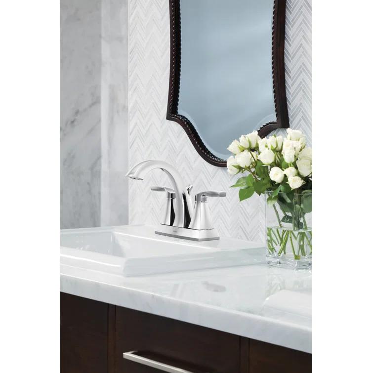 Moen Voss Centerset Bathroom Faucet with Drain Assembly