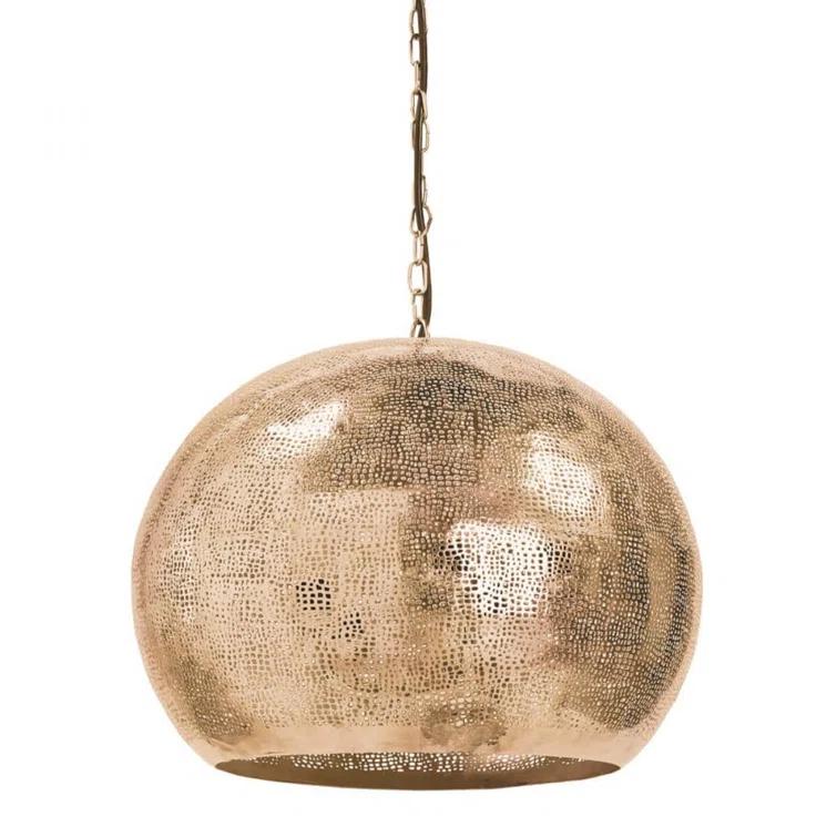Pierced Metal Sphere Pendant