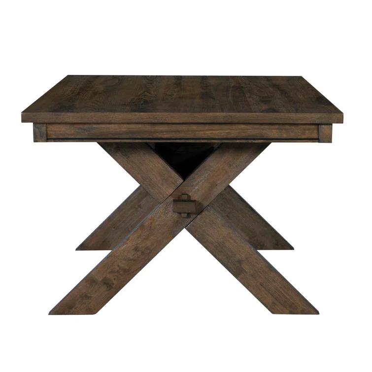 Kelly Clarkson Home Gigi 70" Solid Wood Farmhouse Trestle Base Dining Table
