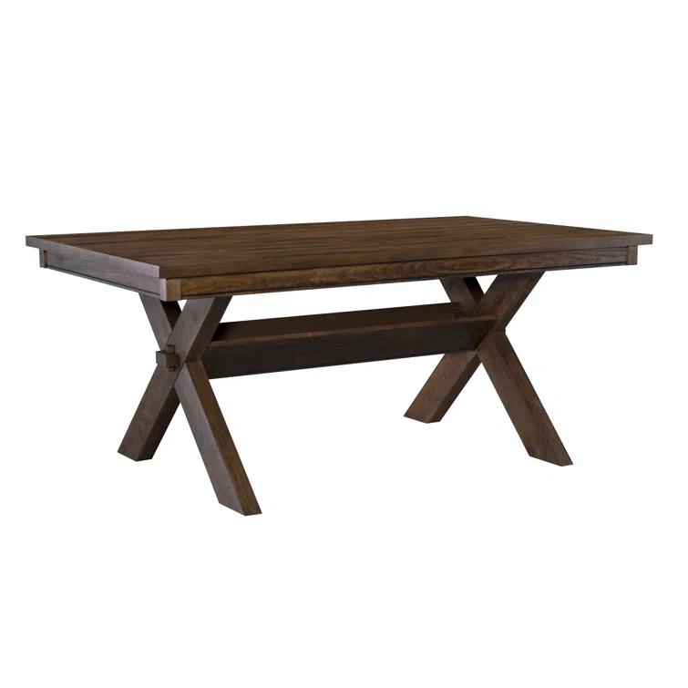 Kelly Clarkson Home Gigi 70" Solid Wood Farmhouse Trestle Base Dining Table