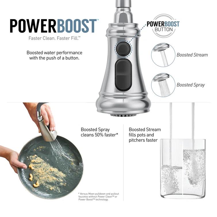 Moen Moen Weymouth Pre-Rinse Spring Pull-Down Single Handle Kitchen Faucet S73104