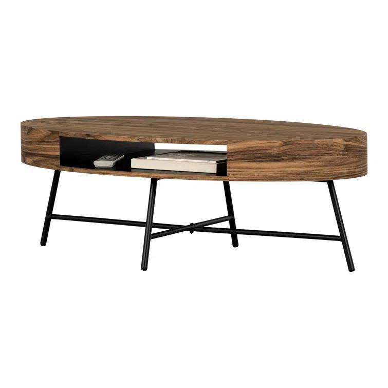 South Shore Mezzy Oval Coffee Table Natural Acacia & Reviews | Wayfair