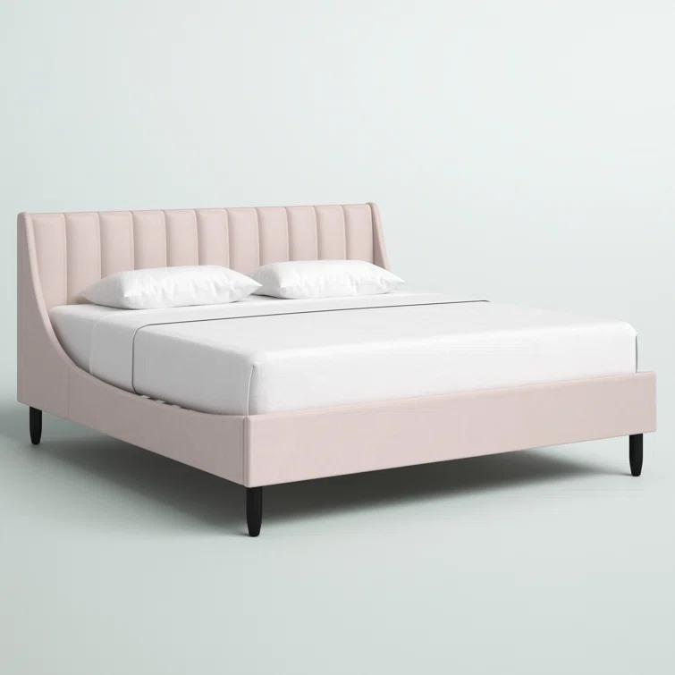 Afraa Upholstered Wingback Bed