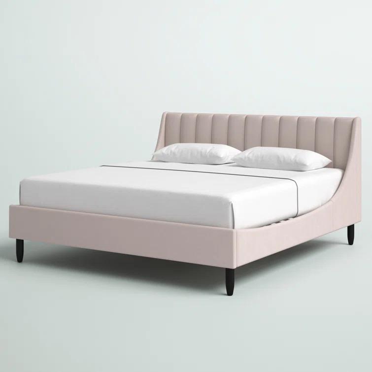 Afraa Upholstered Wingback Bed