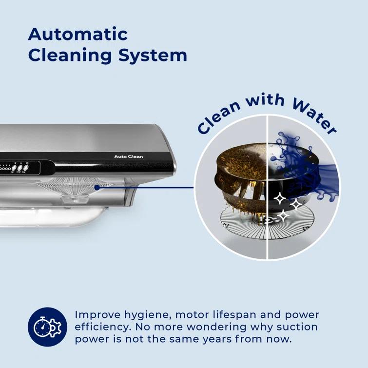 Hauslane 36" Stainless Steel 400 CFM Ducted (Vented) Under Cabinet Range Hood