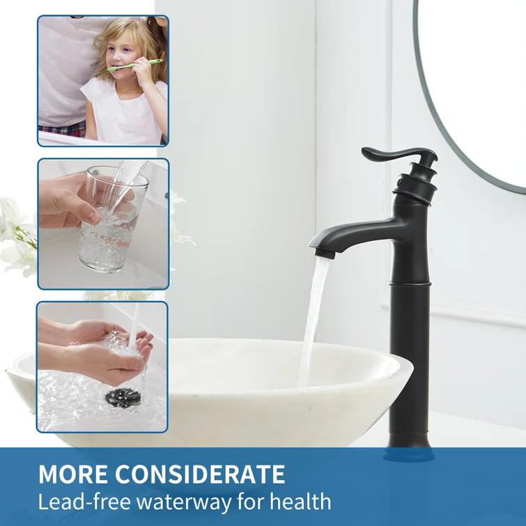 VIBRANTBATH Vessel Sink Bathroom Faucet with Drain Assembly & Reviews | Wayfair