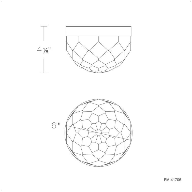 Cascade 6'' Crystal Bowl Dimmable LED Flush Mount