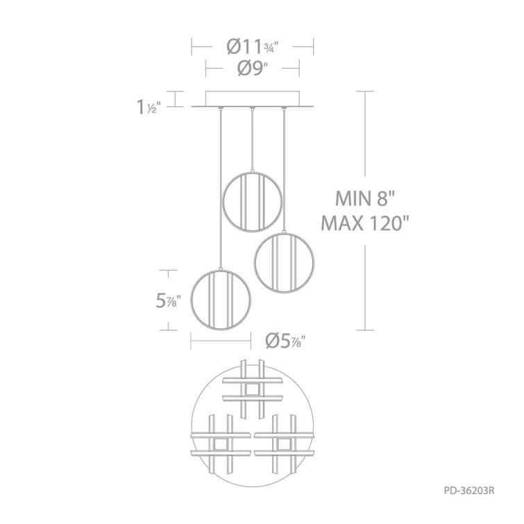 Modern Forms Carillion 3 - Light LED Cluster Pendant