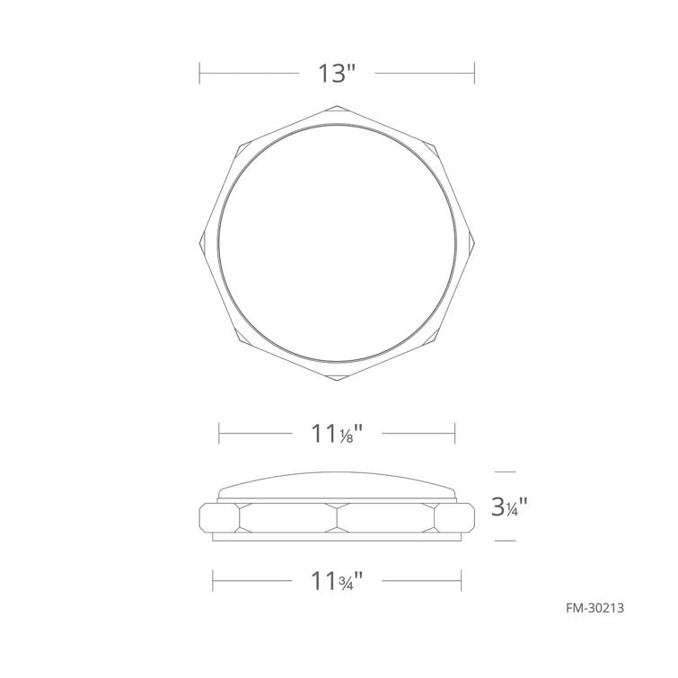 Grommet Glass LED Flush Mount