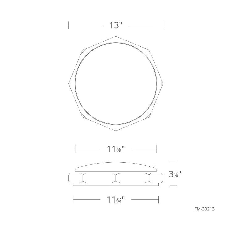 Modern Forms Grommet Glass LED Flush Mount