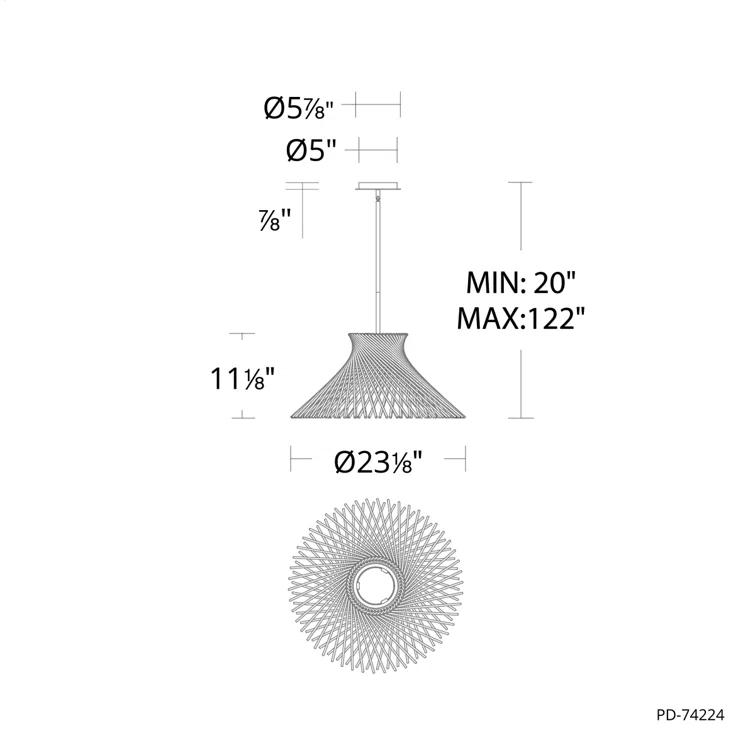Zenya Single Light Dimmable LED Pendant