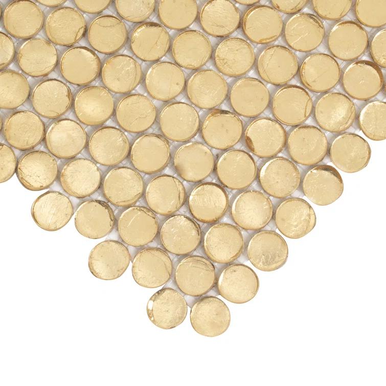 12.2" x 12.2" Glass Penny Round Mosaic Wall & Floor Tile
