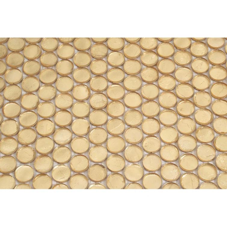 12.2" x 12.2" Glass Penny Round Mosaic Wall & Floor Tile