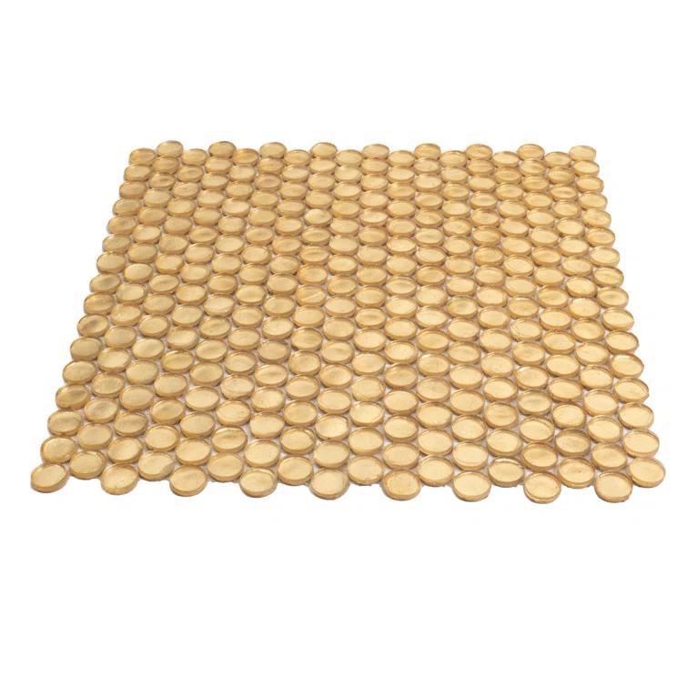 12.2" x 12.2" Glass Penny Round Mosaic Wall & Floor Tile