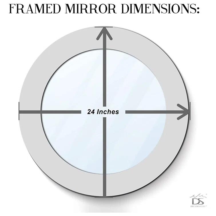 World Menagerie Cobberas Manufactured Wood, Glass Round Wall Mirror