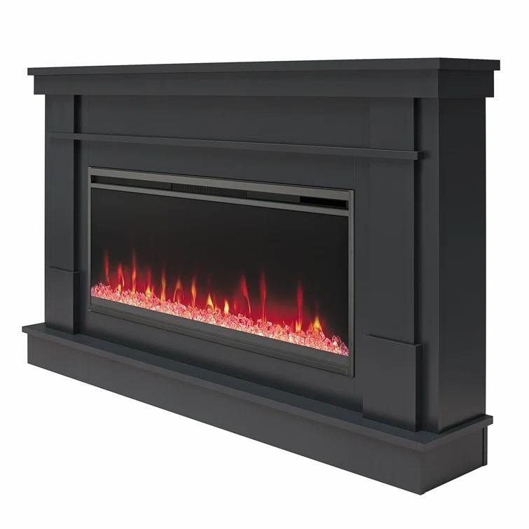 Waverly Wide Mantel with Linear Electric Fireplace