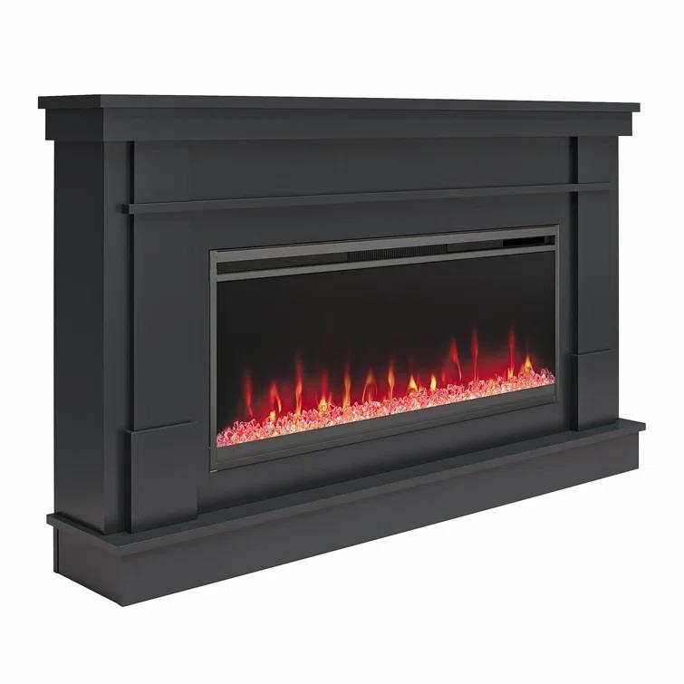 Waverly Wide Mantel with Linear Electric Fireplace