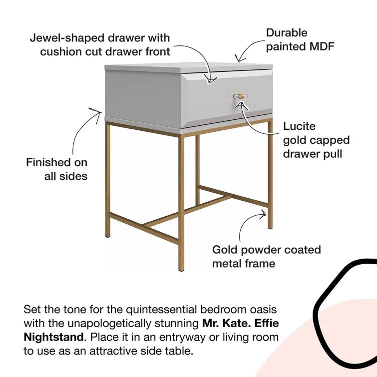 Effie 1-Drawer Nightstand