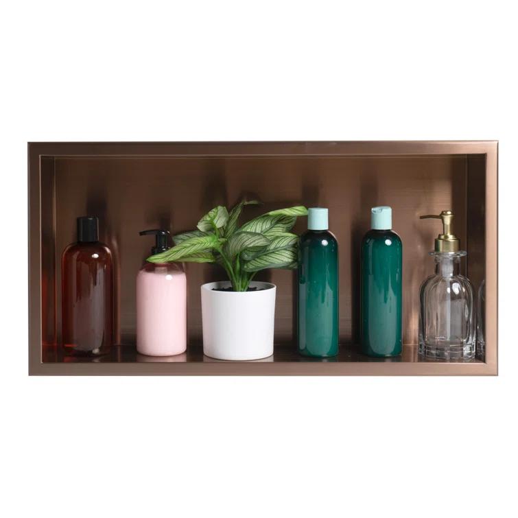 Adhesive Stainless Steel Shower Shelf