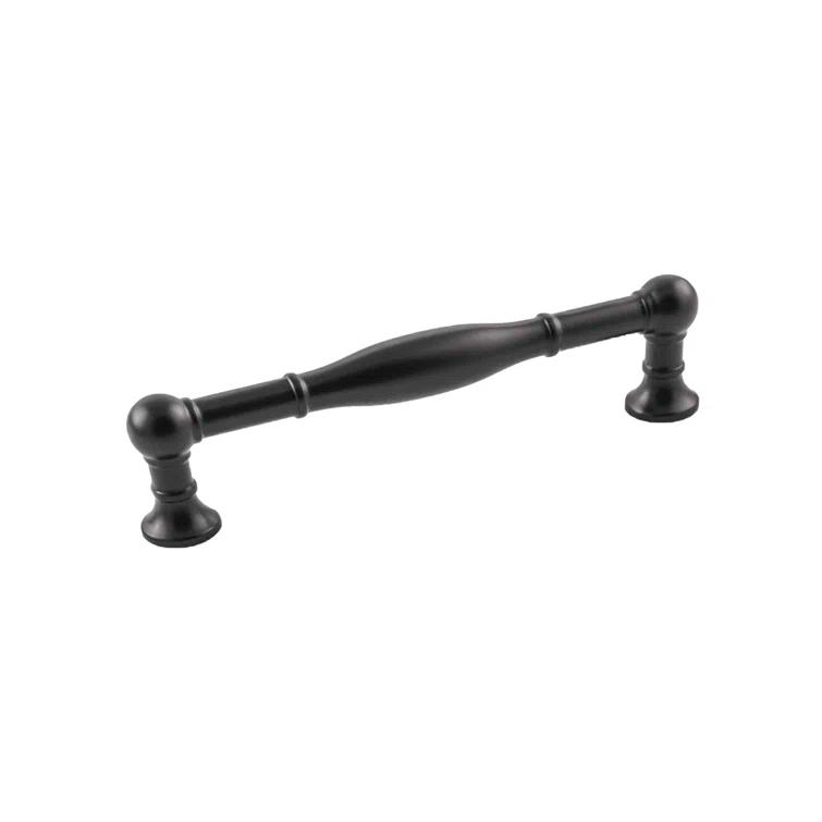Matte Black Traditional Bar Pull with Mounting Hardware