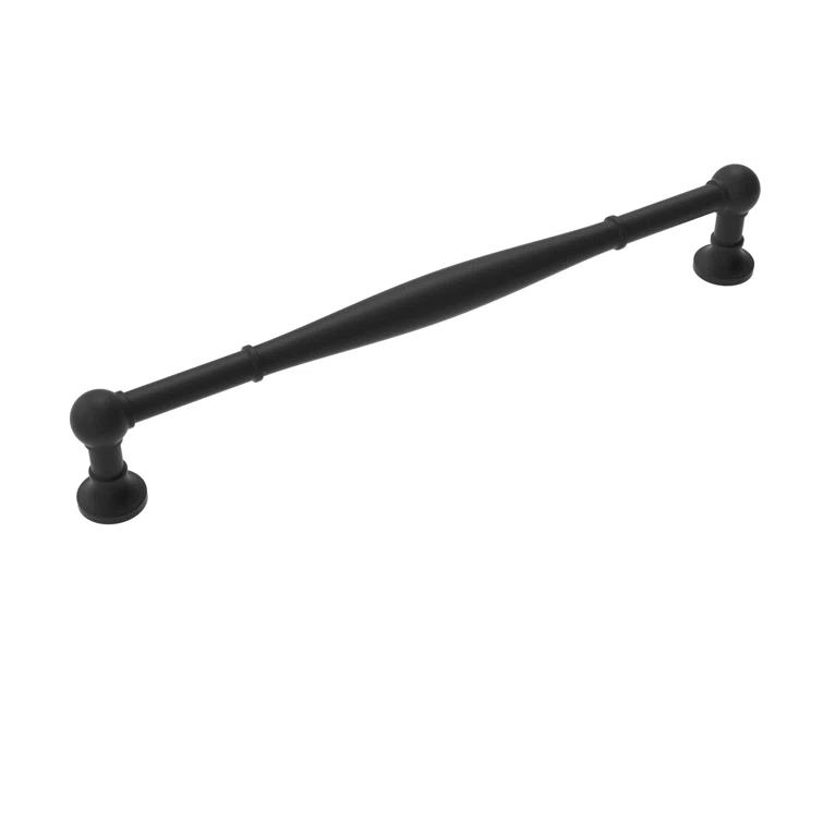 Matte Black Traditional Bar Pull with Mounting Hardware