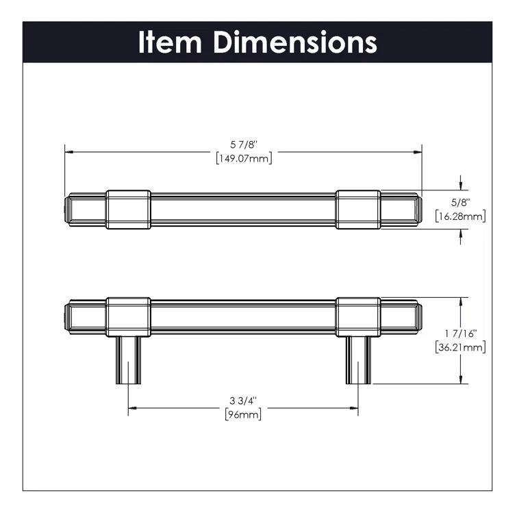Belwith Keeler Monroe 3 3/4" Center to Center Bar Pull
