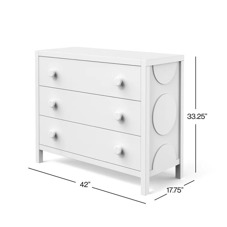 Orbit 42" Wide 3-Drawer Dresser