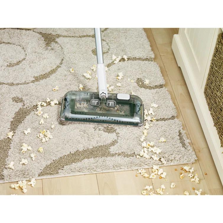 BLACK+DECKER Floor Sweeper, 50 Minutes Runtime, Powder White