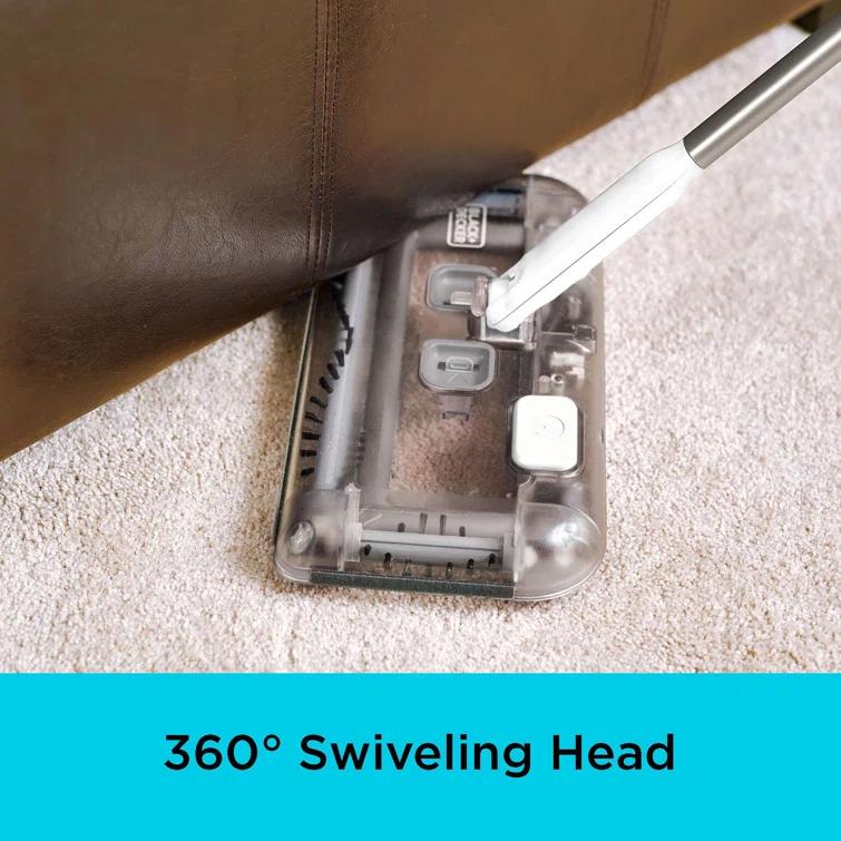 BLACK+DECKER Floor Sweeper, 50 Minutes Runtime, Powder White