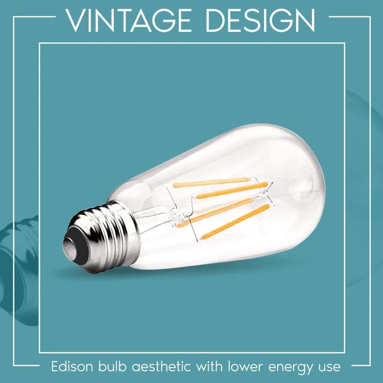 Equivalent ST19 E26/Medium (Standard) Dimmable LED Bulb
