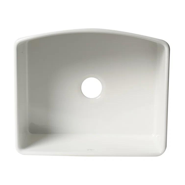 24'' L Flush Single Bowl Fireclay Kitchen Sink