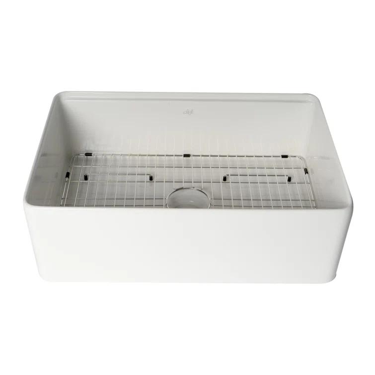 30'' L Single Bowl Fireclay Kitchen Sink
