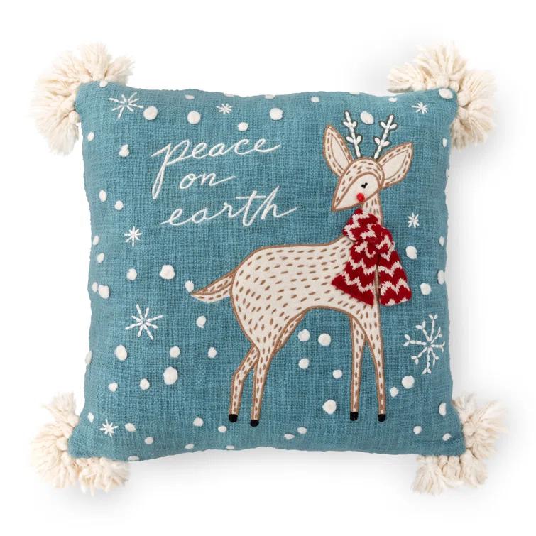 Park Hill Collection Embroidered Cotton Throw Pillow