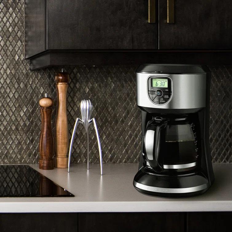 Black And Decker 12 Cup Programmable Coffeemaker In Black And Silver