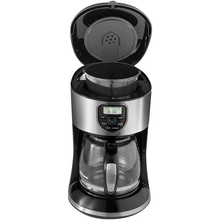 Black And Decker 12 Cup Programmable Coffeemaker In Black And Silver