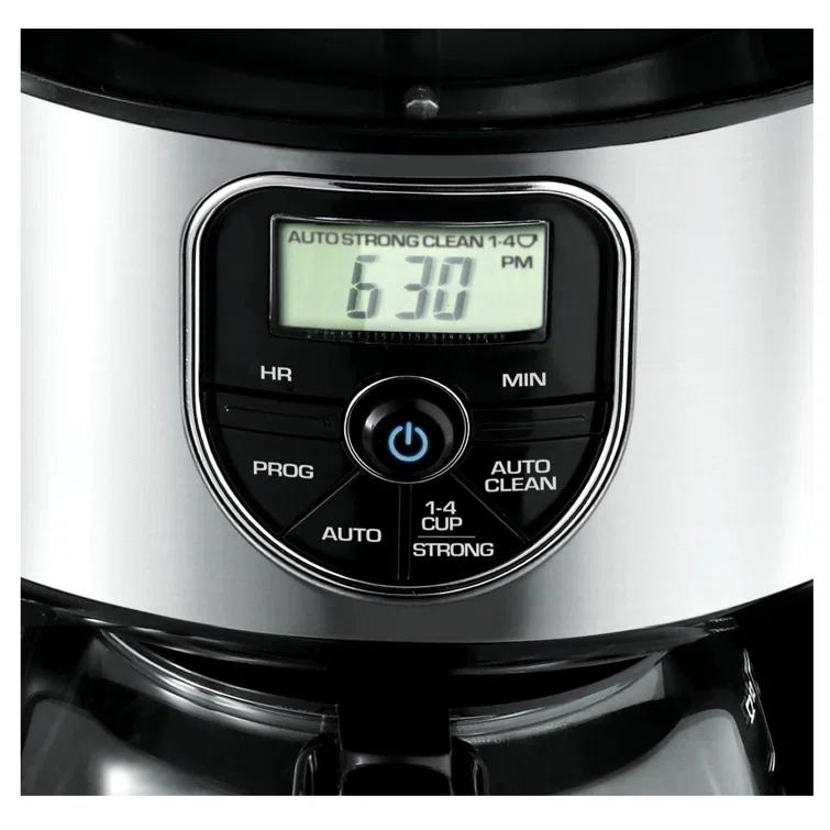 Black And Decker 12 Cup Programmable Coffeemaker In Black And Silver