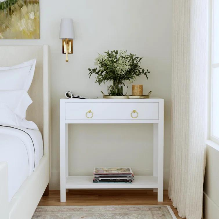 Butler Specialty Lark Navy Wide 1 Drawer Nightstand