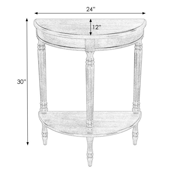 Butler Specialty Company Bellini  Demilune 24" Console Table - Antique Beige