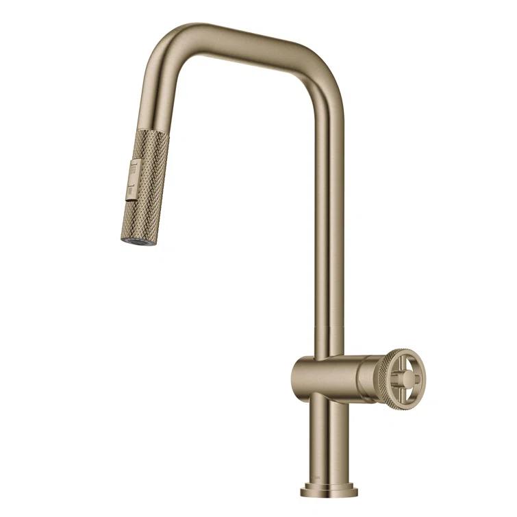 Urbix Industrial Pull-Down Single Handle Kitchen Faucet